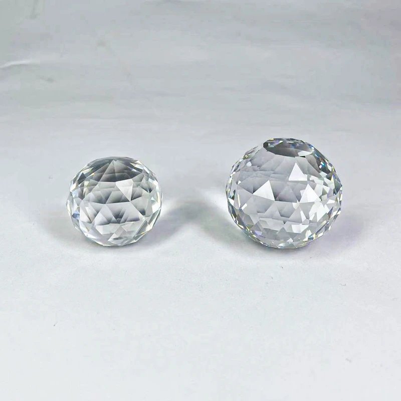 HBL 60mm 1piece Clear Glass Crystal Faceted Ball Prism Pendant Lighting Parts Feng Shui For Curtain Decor