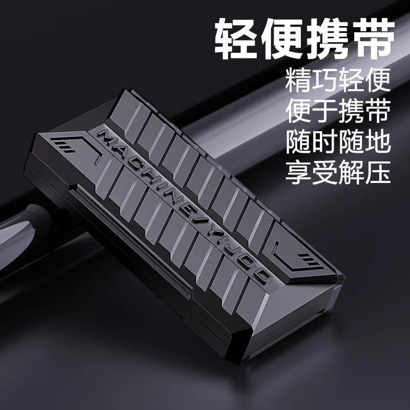 ブラックインフィニットフィジェットスライダーEDC磁気プッシュスライダーフィジェットトイADHDツール不安ストレス解消おもちゃ指先スピニングフィジェット