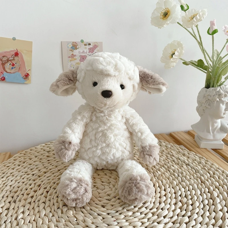 

Soft Stuffed Sheep Animal Doll kawaii Baby Plush Lamb Doll Toys For Baby Toddlers Sleeping Appease Cuddling Doll Christmas Gifts