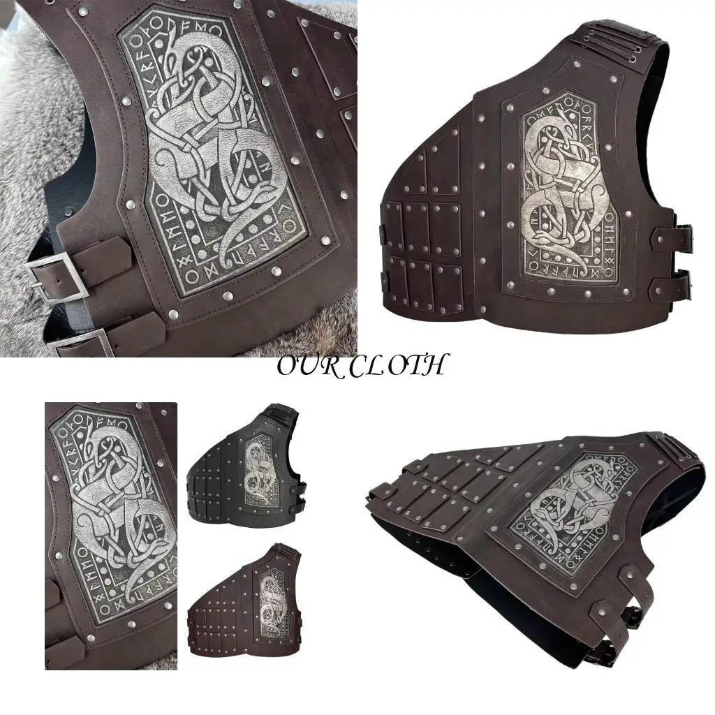 

Medieval Leather Chest Guard LARP Costume for Men Halloween LARP Role Play Event Y1AC
