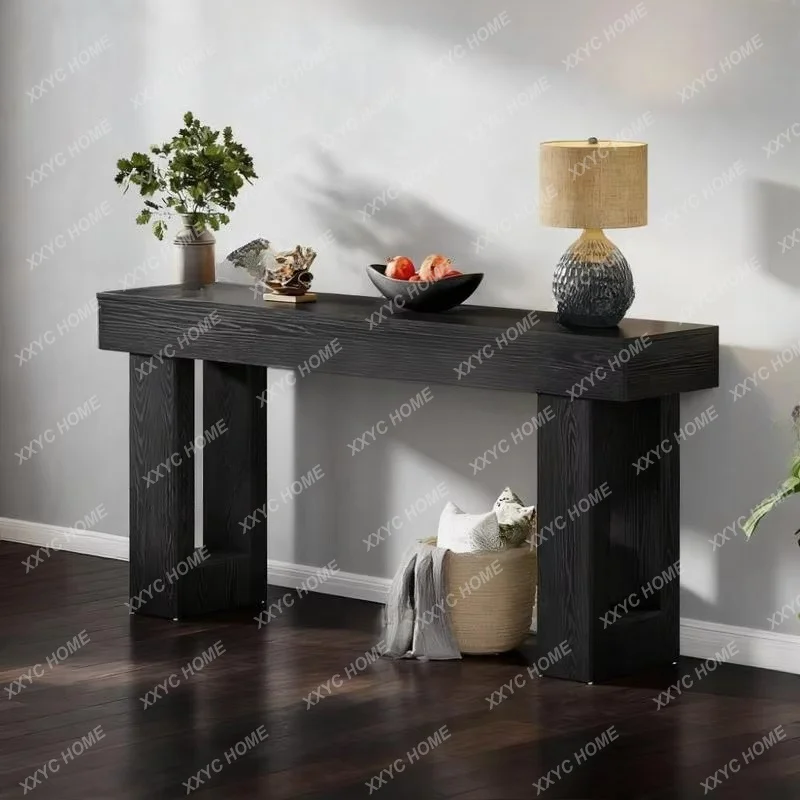 Rectangular Wooden Console Table, Sofa Side Table for Living Room, Stylish Couch Table for Behind Sofa