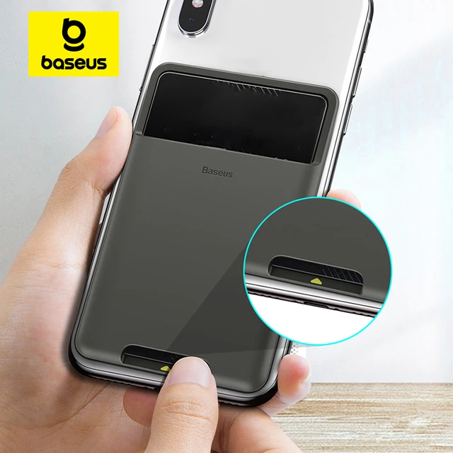 Baseus Silikonowe etui na kartę telefoniczną Etui na kartę telefoniczną Etui na kartę ID Etui na kartę Slim Naklejka na iPhone X Xs XR Samsung