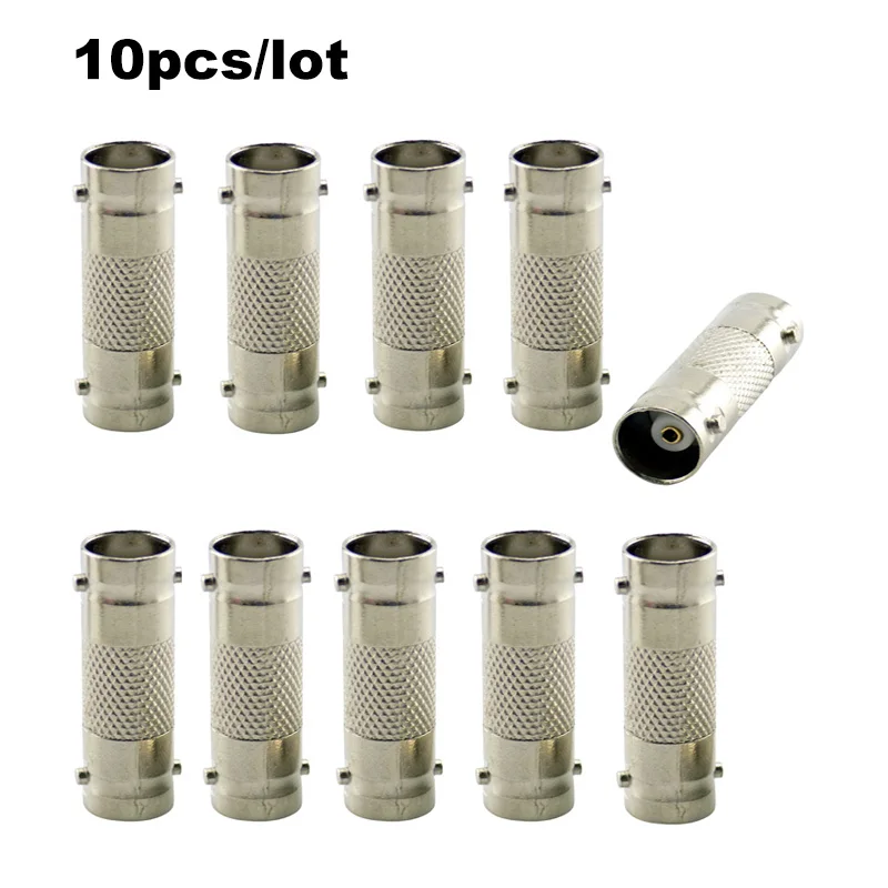 

10pcs BNC Female Connector to BNC Female Inline Coupler Coax BNC Connector Extender for CCTV IP Camera AHD Security Video J17