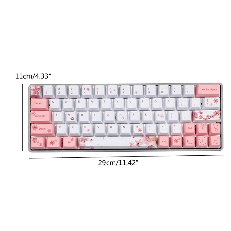 Capuchons touches clavier créatifs en fleurs cerisier, accessoires remplacement, OEM PBT, par Sublimation pour