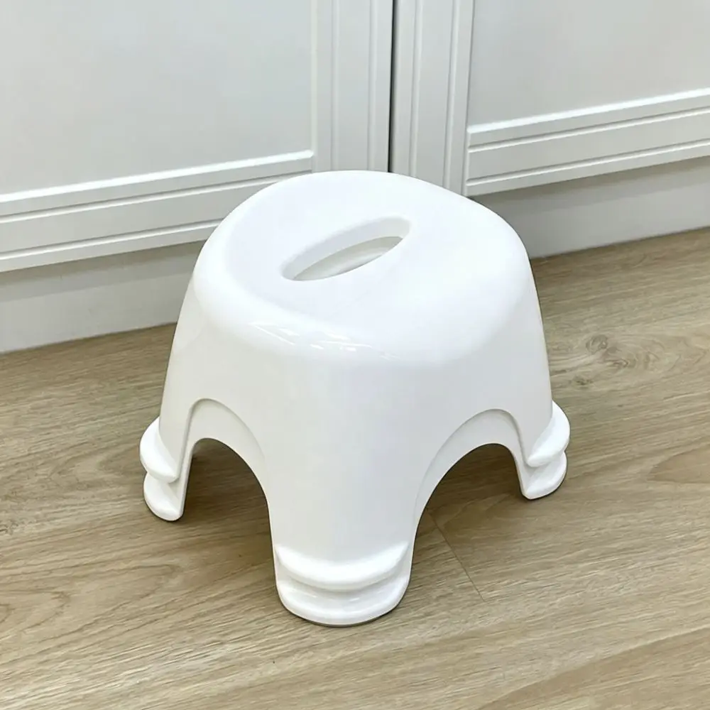 Modern Furniture Non-slip Clear Shower Foot Stool Waterproof Transparent Stool Load-bearing Square Shoe Changing Stool Corner