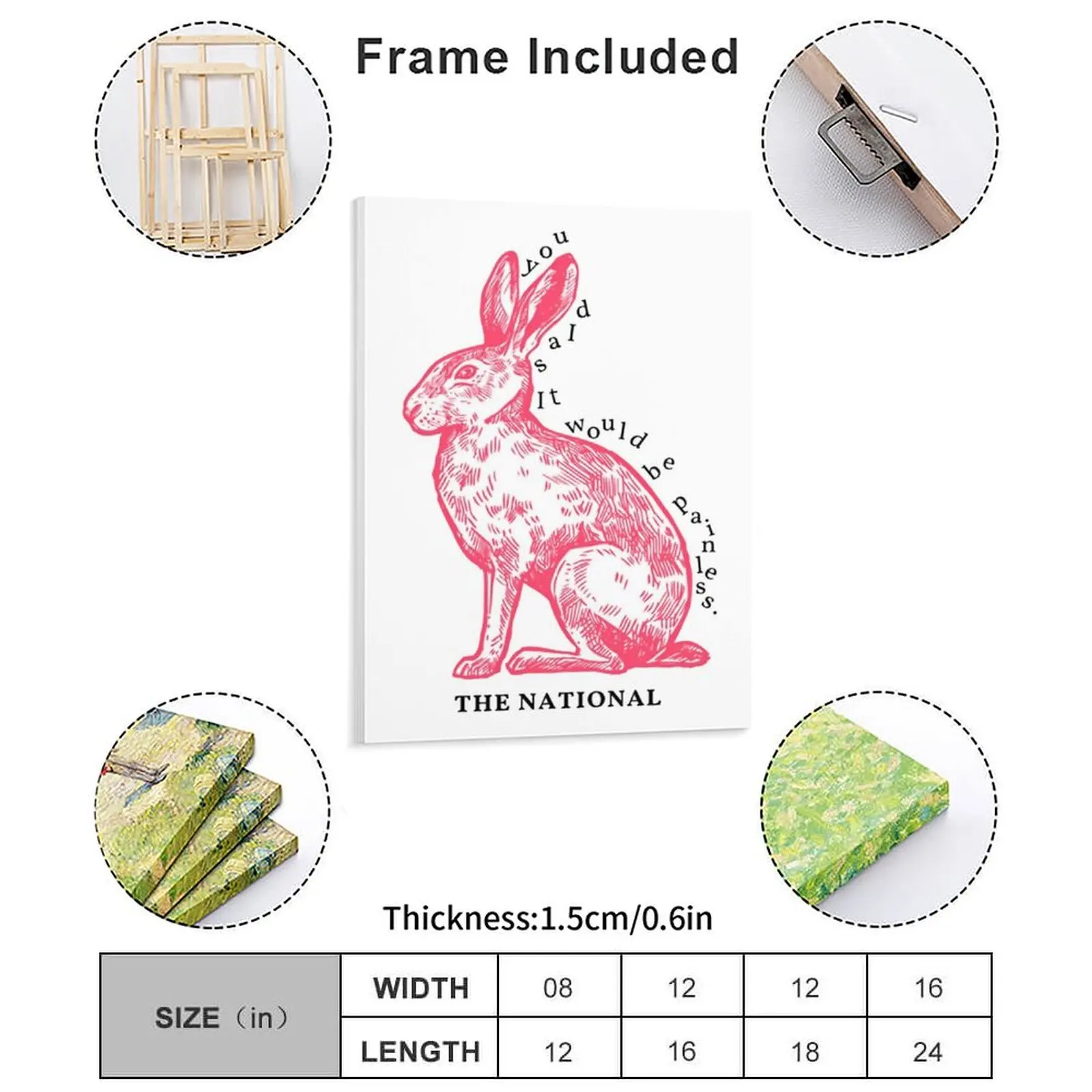 You Said It Would Be Painless The National Canvas Painting Plaques Create Wall Decor Iron Framed Wall Paintings