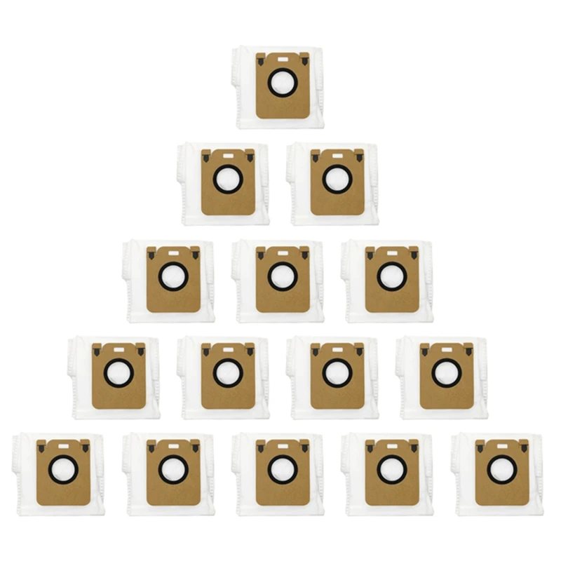 ถุงเก็บฝุ่น15ชิ้นสำหรับอะไหล่เปลี่ยนเครื่องดูดฝุ่น Xiaomi dreame Bot D10 PLUS RLS3D