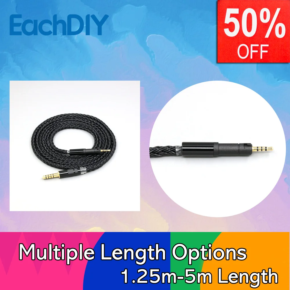 

Earphone Cable 16 Core Black Braided For HD 560S HD559 Sennheiser HD599 HD569 hd560s Headphone LN008860