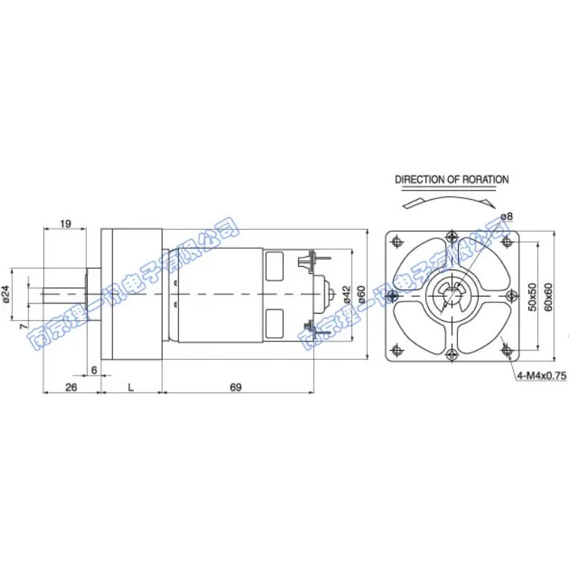 Applicable to LX60A DC12V/24V 100 RPM 60mm DC gear reduction motor high-power 775 motor motor