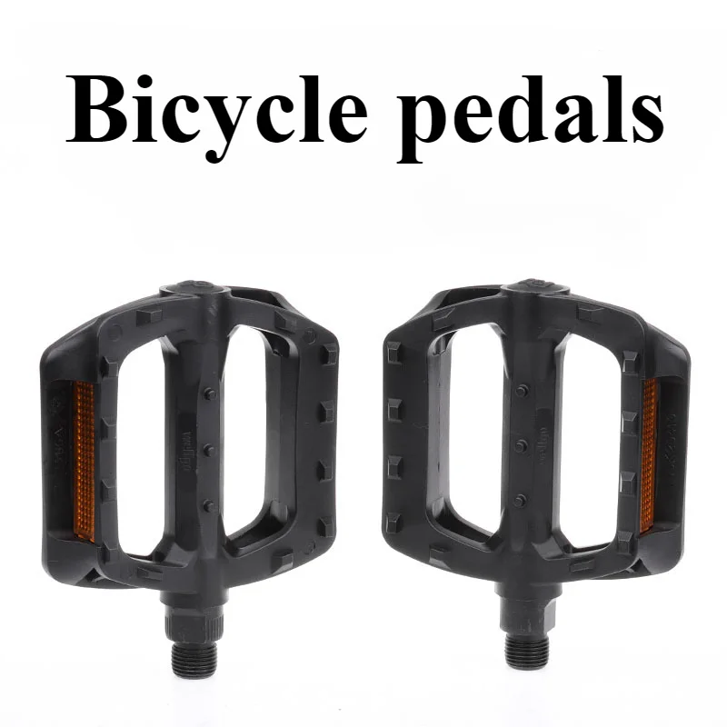 AliExpress NONE Couple Black Antiskid Damping Solid Non-vulnerable Nylon Material Pedals Mountain Bike Widening Anti-skid Road Bike Parts