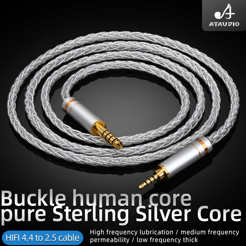 

8 Core Headphone Cable pure Silver XLR 4.4mm 2.5mm 6.35mm Cable For Sennheiser HD599 HD569 HD 560S HD559