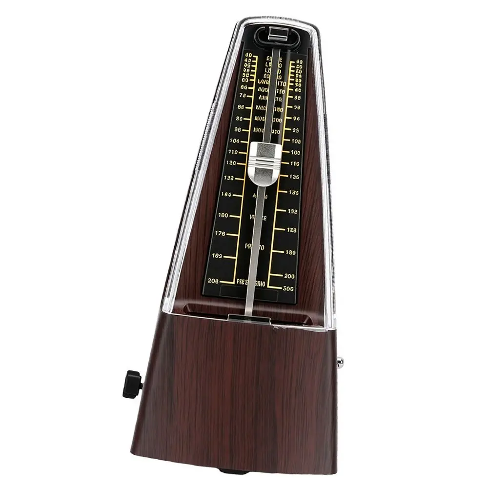 40-208 BPM Mechanical Metronome Loud Sound High Precision Wood Grain Metronome Deep Wood Grain Track Tempo Track Tempo Metronome