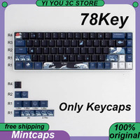 Womier S-k80 Keycaps 78 keys PBT Personalized Mechanical Keyboard Keycap Thermal Sublimation Keyboard Accessory Gift Custom