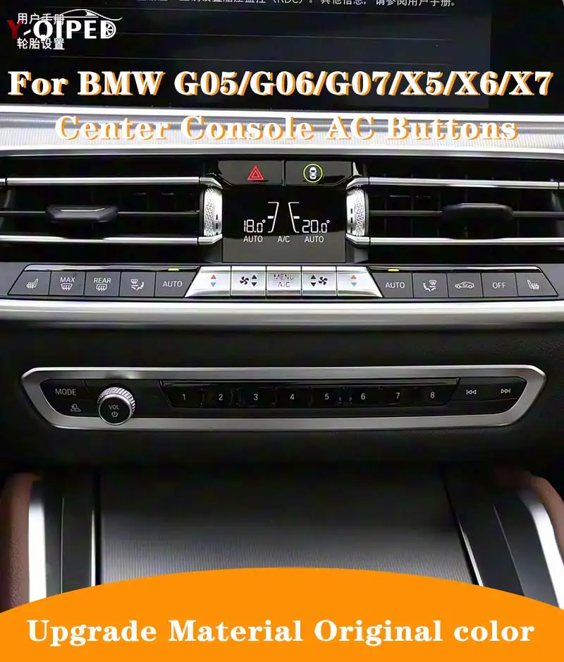 Geeignet für BMW G05 G06 G07 Zentralsteuerung Lüftungsauslass Klimaanlagen-Taste X5 X6 X7 Klimaanlagen-Bedienfeld-Taste – Detail 1