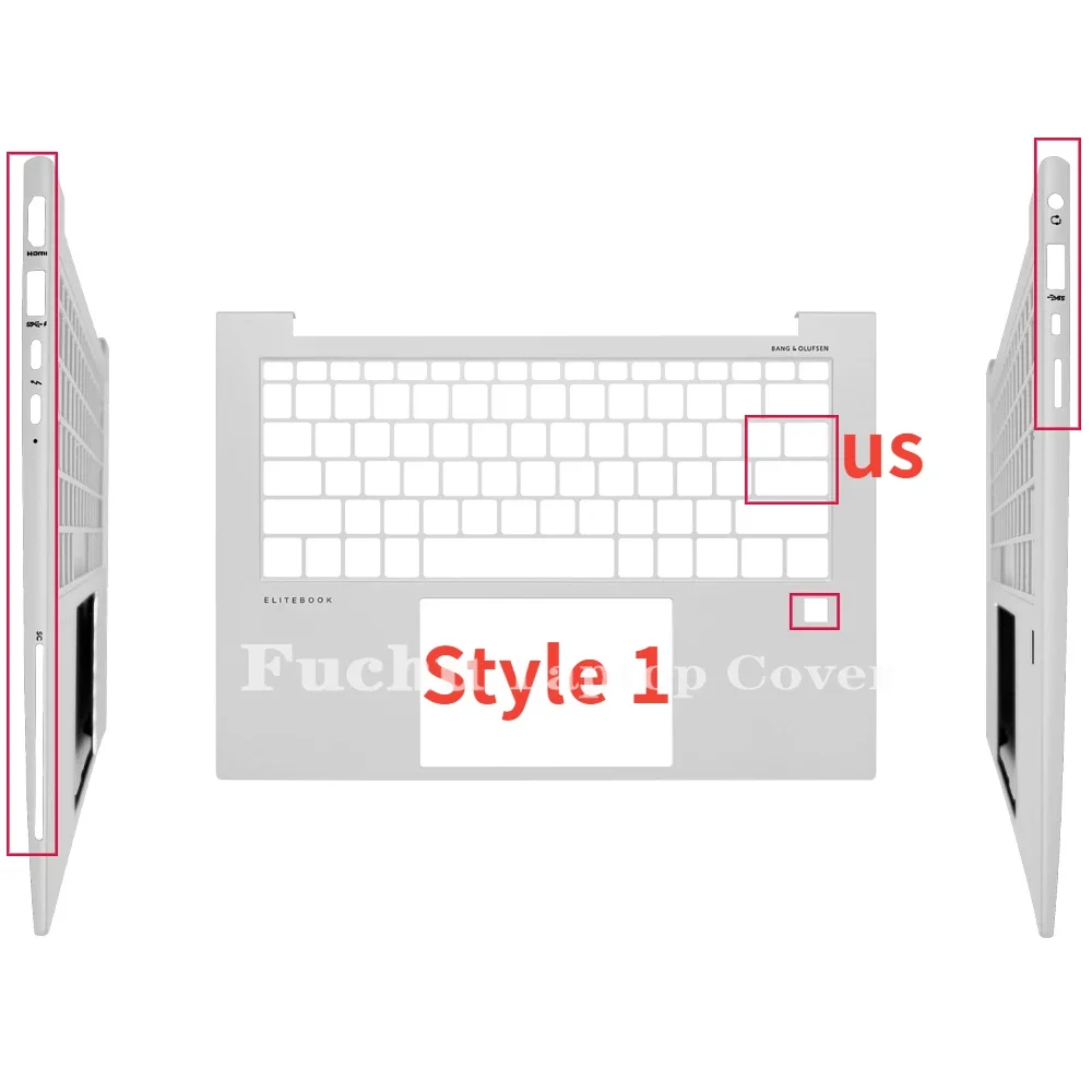 Imagem -04 - Tampa Inferior do Portátil para hp Elitebook Almofada de Palma Casca Inferior Casca Superior Tampa Inferior 840 g9 845 G10 Zhang X14 Lcd Novo