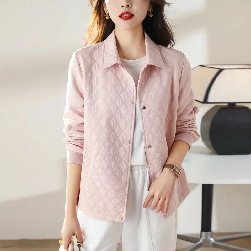 New Ladies Fashion Short Solid Color Top Coat Spring Autumn Female Loose Fitting Baseball Jacket 2024 Women Long Sleeves Outwear