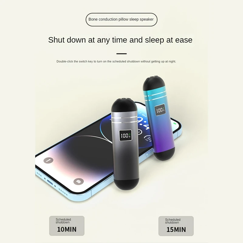 Bluetooth Wireless Bone Conduction Pillow Speaker Portable Under Pillow Speaker Built-In 32GB TF Card For Sleeping