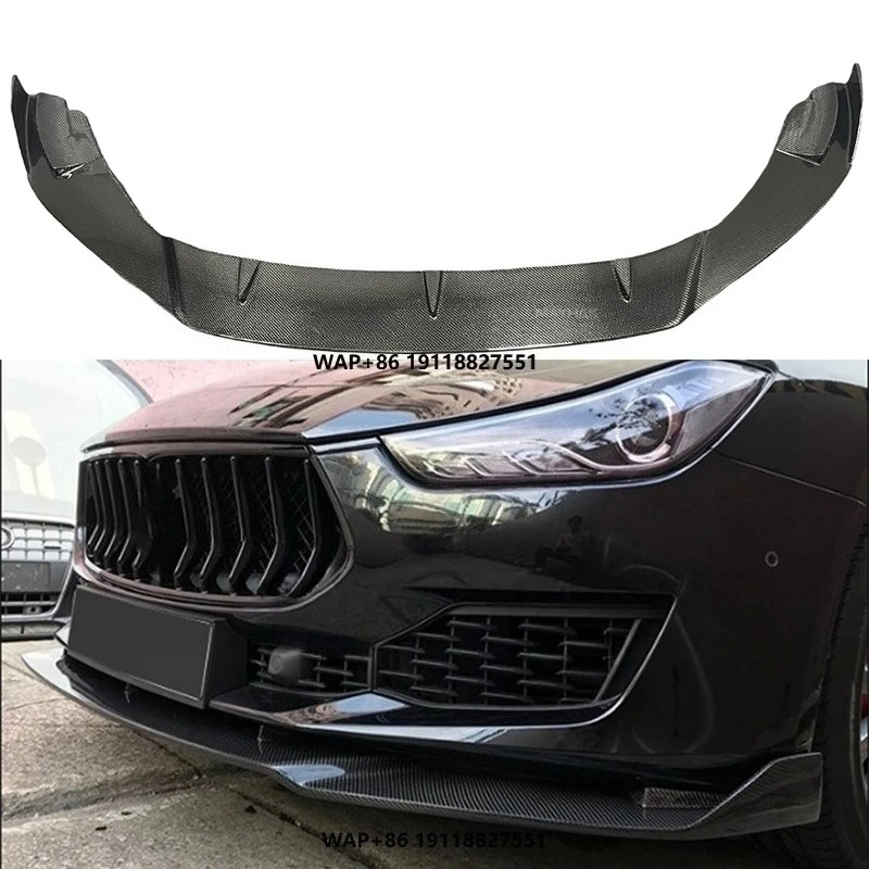

Real Carbon Fiber Front Lip Splitter for 2018-2023 Conversion Bodykit Auto Front Bumper Lips Front Spoiler