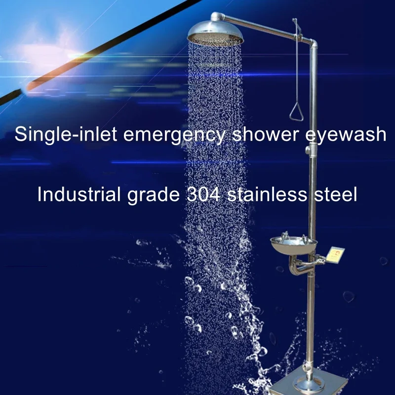 304 stainless steel compound eyewash device single water inlet inspection emergency spray eyewash device