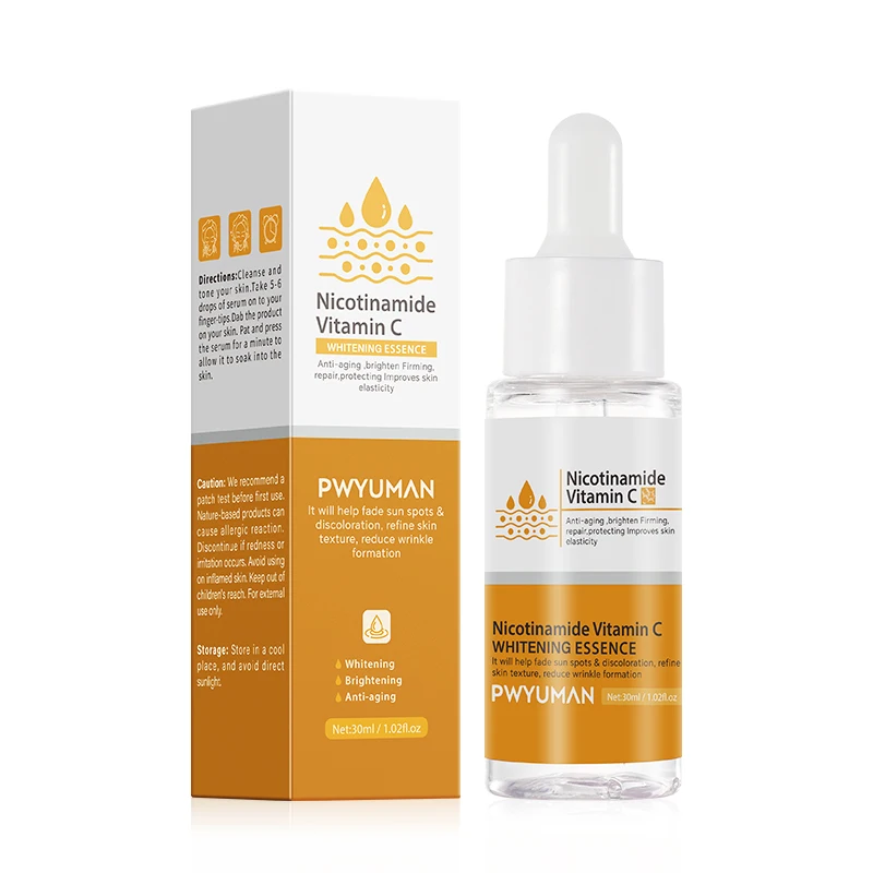 Vitamin C Brightening Freckles Face Serum Nicotinamide Remove Melasma Improve Dark Spot Melanin Brighten Skin Care Products