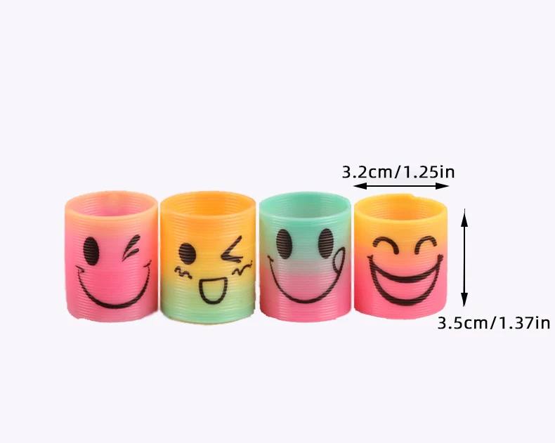 Regenbogen-Federringe in verschiedenen Größen, bunte, flexible Partygeschenke für Kinder, Geburtstagsgastgeschenke, Piñata-Füller-Set – Detail 6