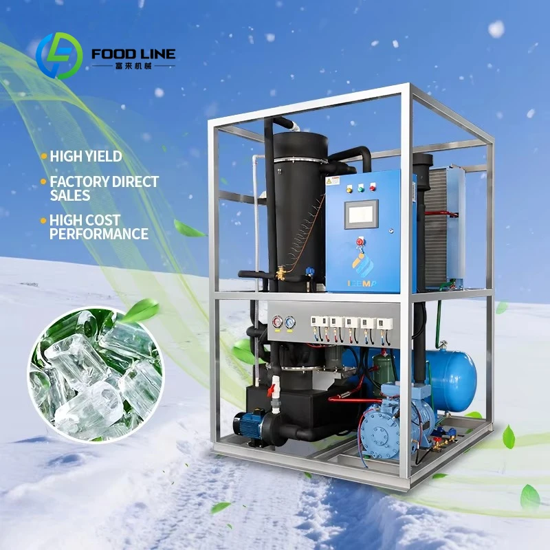 Customized Commercial Automatic Tube Ice Maker 2T-30T Industrial Large Ice Machine for Beverage & Cold Drink Business
