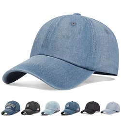 Unisex Light Board Denim Washed Baseball Caps Spring and Autumn Outdoor Adjustable Casual Hats Sunscreen Hat