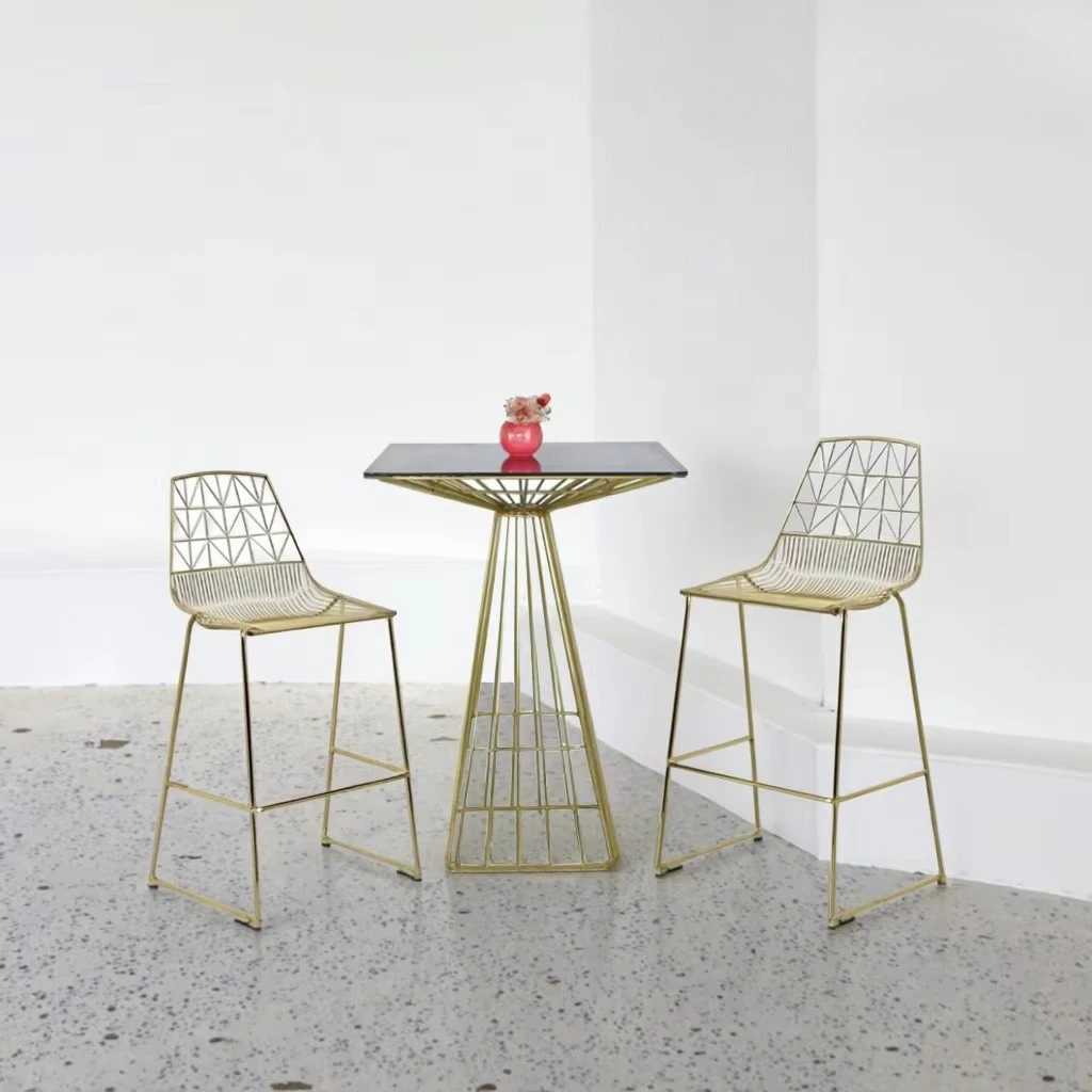Modern rose  wire mesh durable waterproof bar  for family bars, hotel living rooms and shopping malls