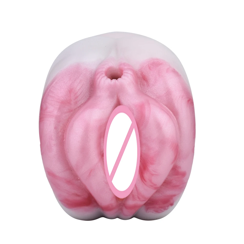 GEEBA Dual Channel Male Stroker Soft Silicone Realistic Male Masturbator Cup Manual Pocket Pussy Adult Onahole Sex Toys For Men 2