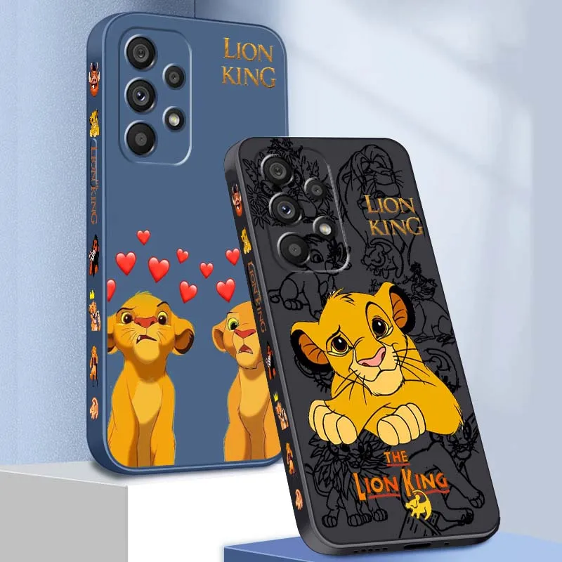

Disney The Lion King Popular For Samsung Galaxy S25 S24 S23 S22 S21 S20 Ultra Plus FE 5G Liquid Left Rope Cover Phone Case