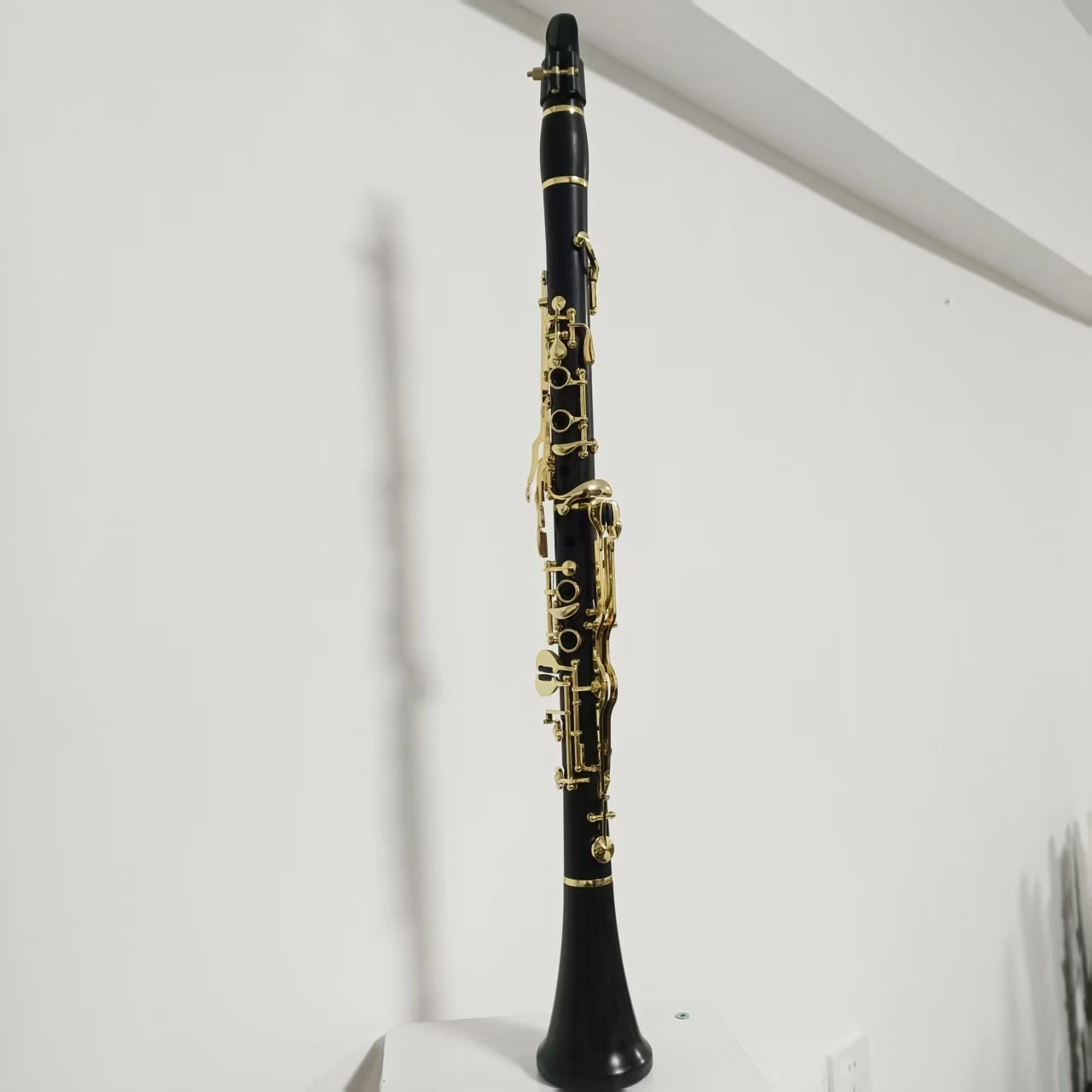 A‑Tone 18‑Key Clarinet Ebony Body Gold Finish Keys With Canvas Carry Case Woodwind Musical Instrument