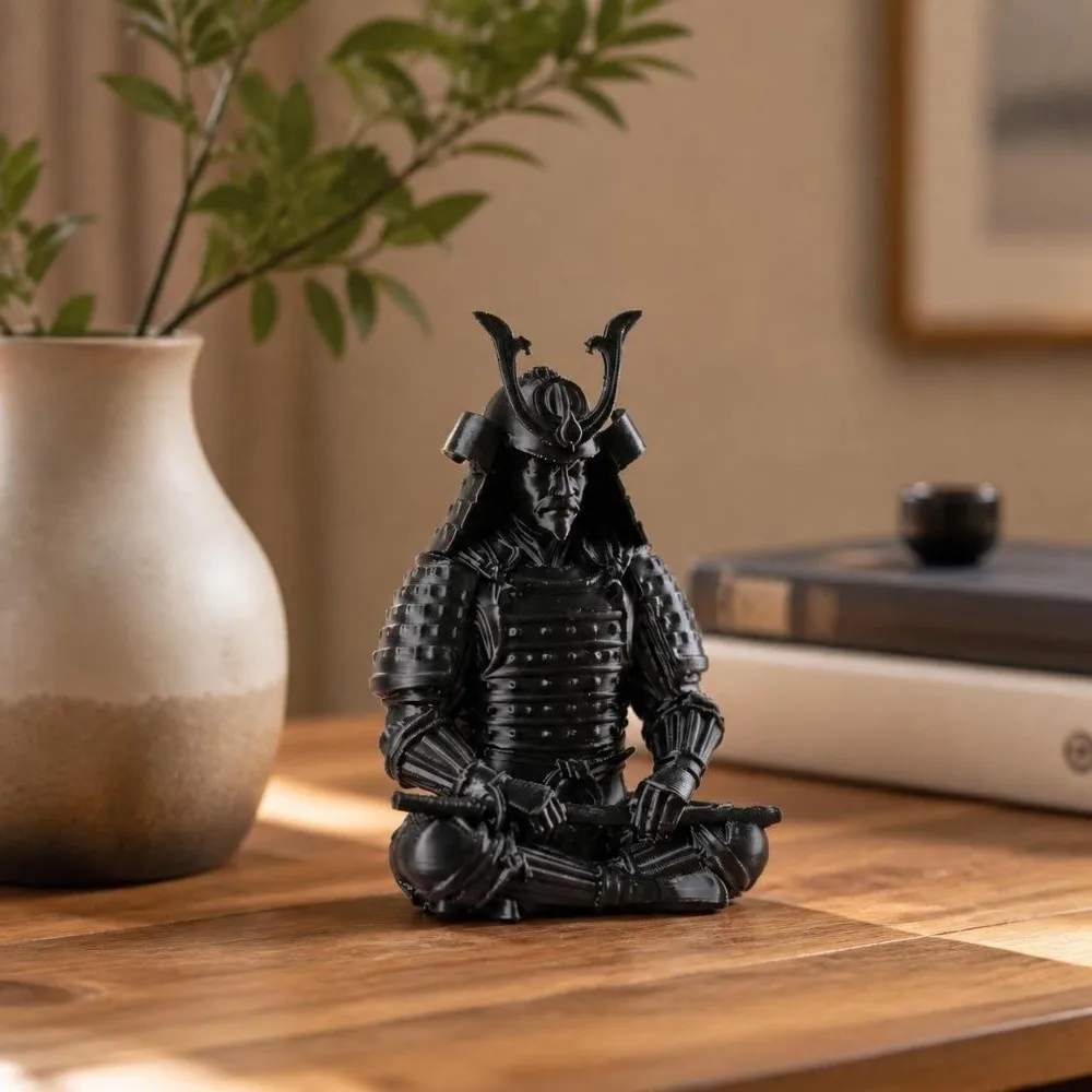 Ancient Style 3D Printed Swordsman Figure Desk Ornaments Home Decor Warrior Figurine Dark Style Ninja Statue Desk Decoration