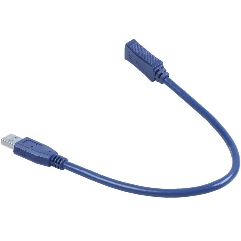 Classic-6X Blue USB 3.0 Male To Male F/M Type A Connector Extension Cable 30Cm