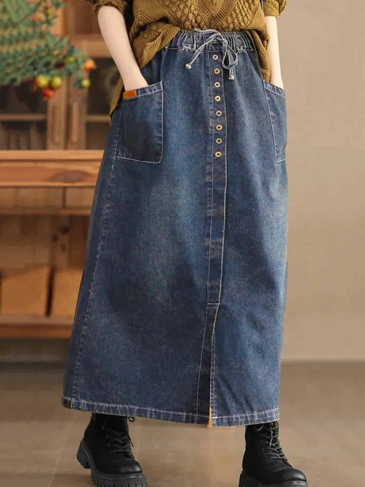 Max LuLu Fashion 2024 gonne di jeans coreane donna primavera Harajuku Classic Elegant Clothes Ladies Vintage Casual Luxury Streetwear