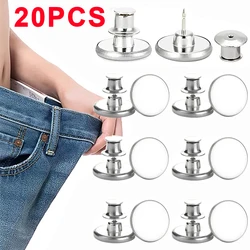 20/4Pcs Jeans Buttons Detachable Jeans Pin Buttons Nail Free Adjustable Snap Fastener Button For DIY Clothing Sewing Accessories