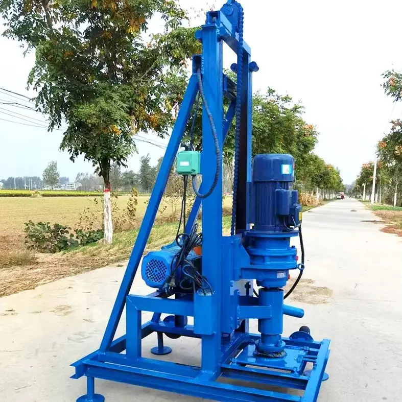Customized Mini Electric Water Well Drilling Machine 100m Lightweight Portable Hydraulic Handheld Drill Rig