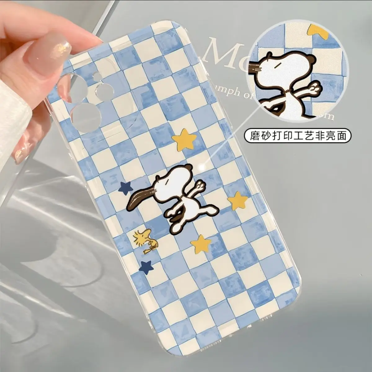 

Защитный чехол Snoopy 16, держатель для мобильного телефона, IPhone 14p, прозрачный, против падения, креативный мультяшный чехол для смартфона, подарки