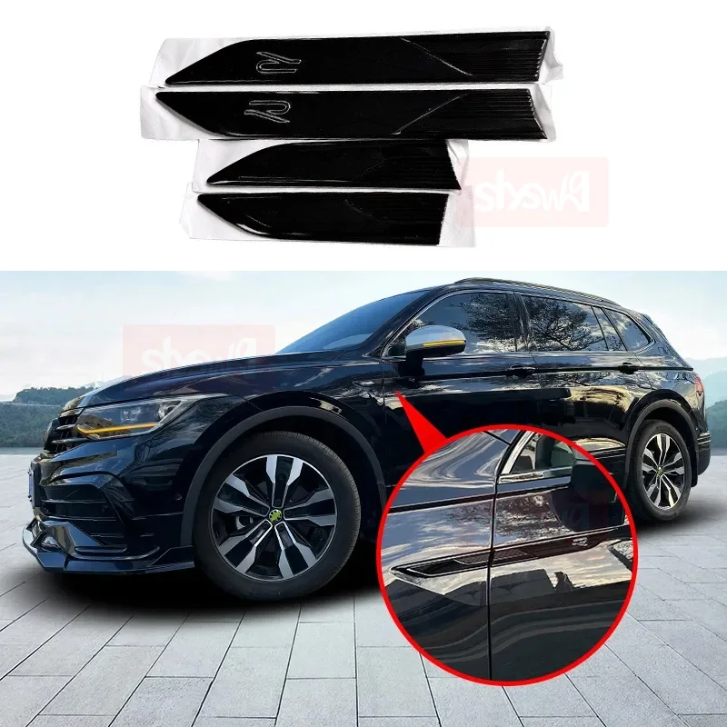 

4 Pcs Suitable for Volkswagen Tiguan L Door Panel Decoration Side Logo on The Side X Black Warrior Sticker Exterior Accessories