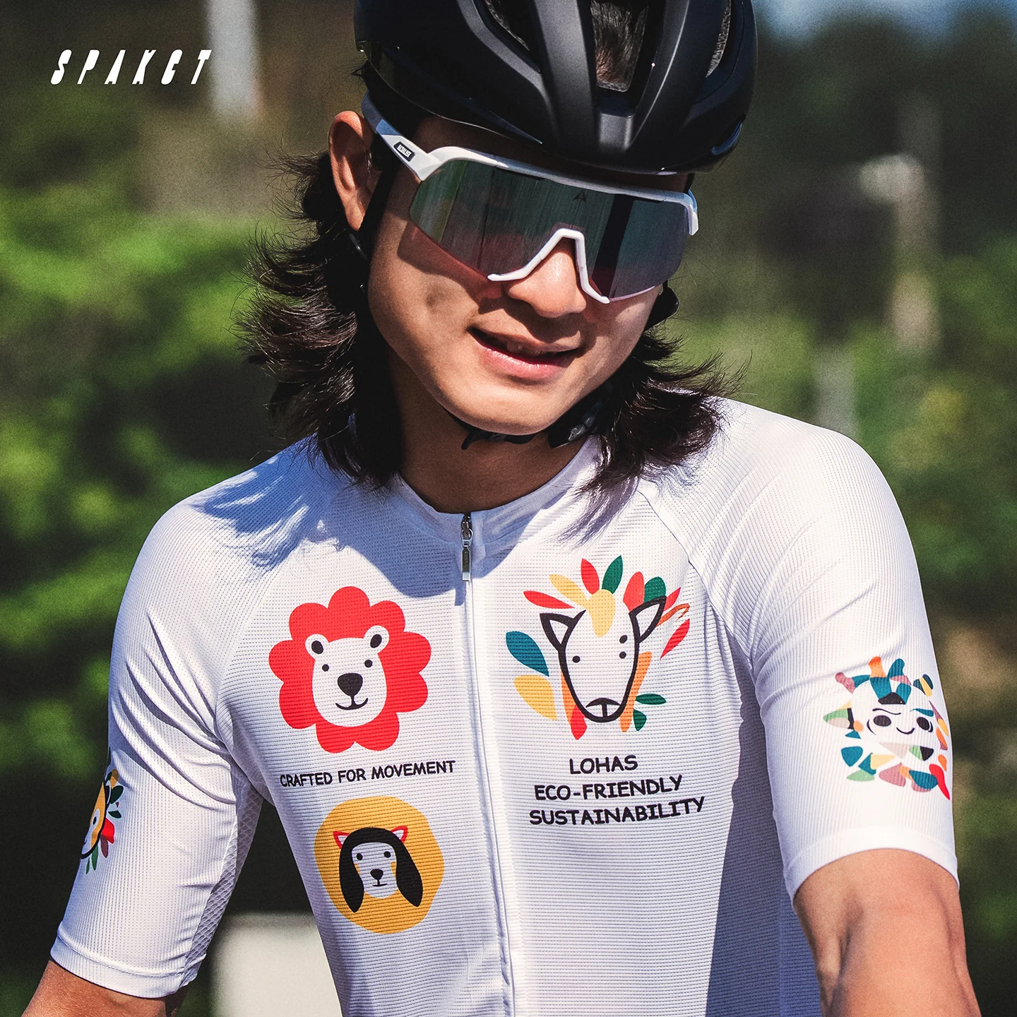 

Spakct Professional Unisex Cycling Wear Summer UPF40+ Anti-UV Mountain Bike Jersey Nursery Rhyme