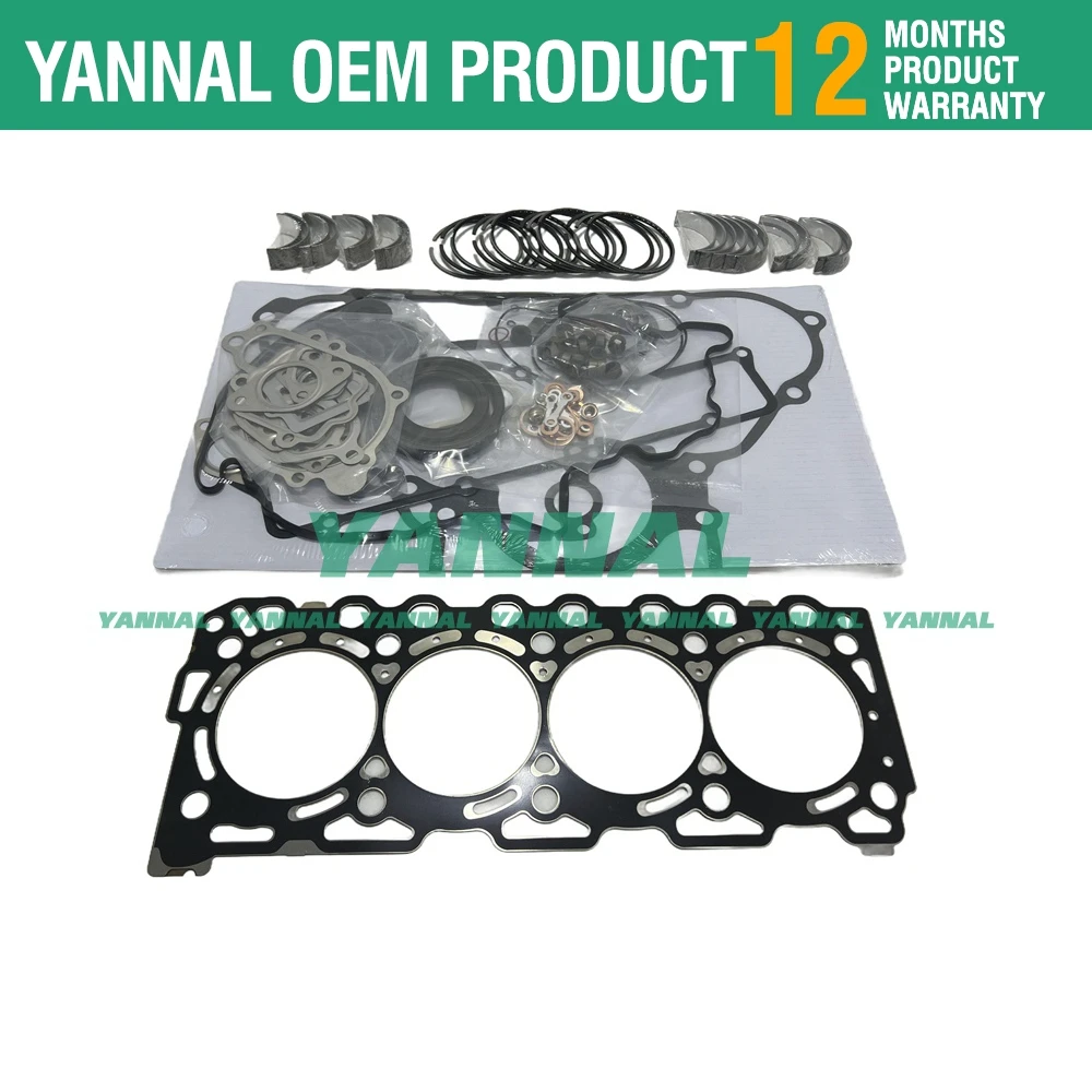 V3307-CR-T-EF02 Overhaul Re-ring Kit For Kubota Engine 7060H M6060 M7060 Tractor