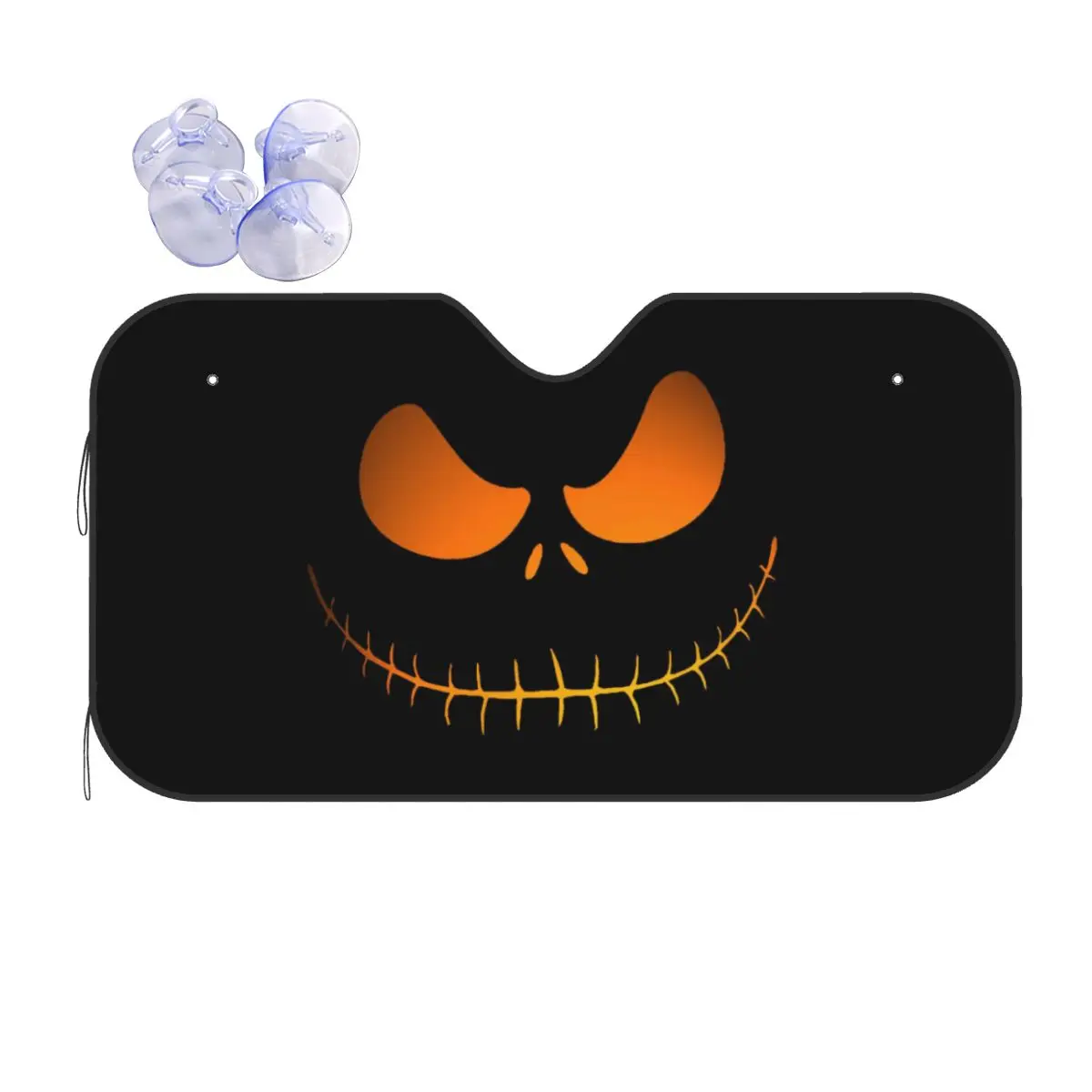 Custom Jack Skellington Car Windshield Sunshade Nightmare Before Christmas Front Windshield Sun Shade Visor