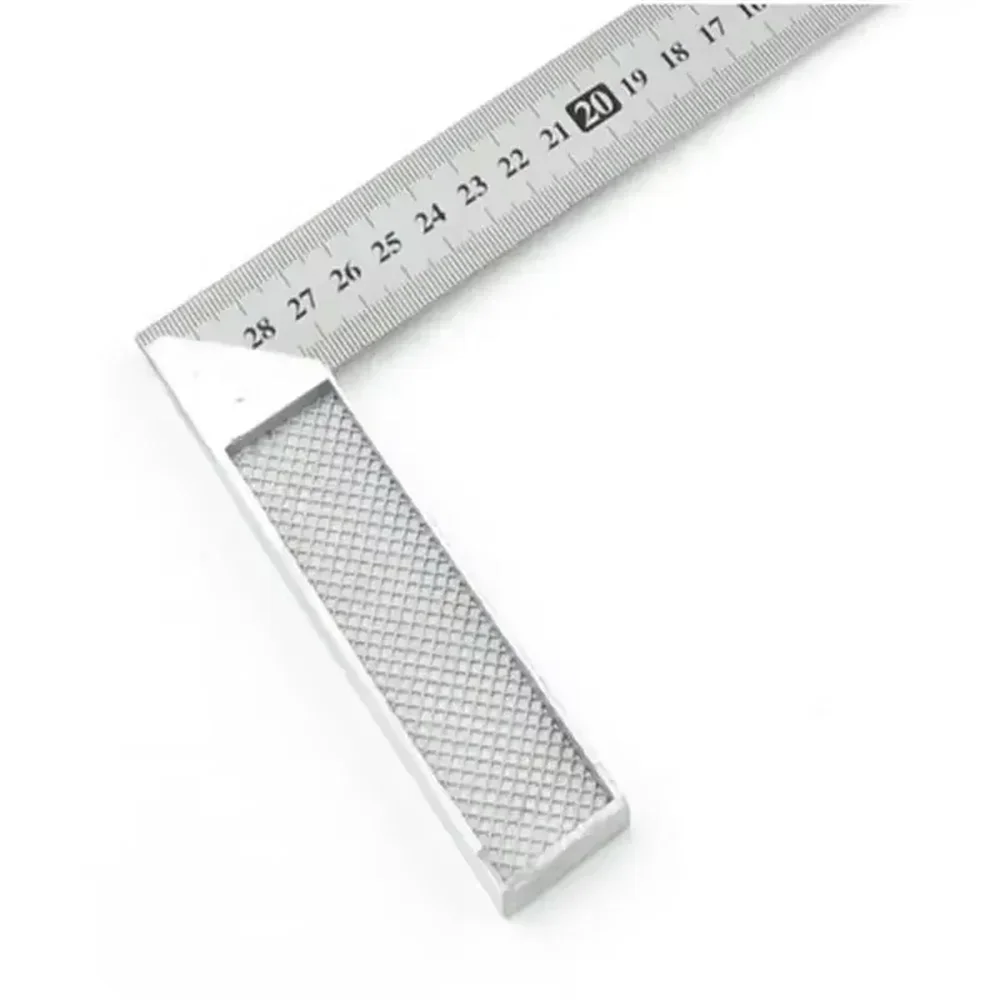 300mm Right Angle Square Ruler, Aluminum Handle With Stainless Steel Scale Measuring Tool