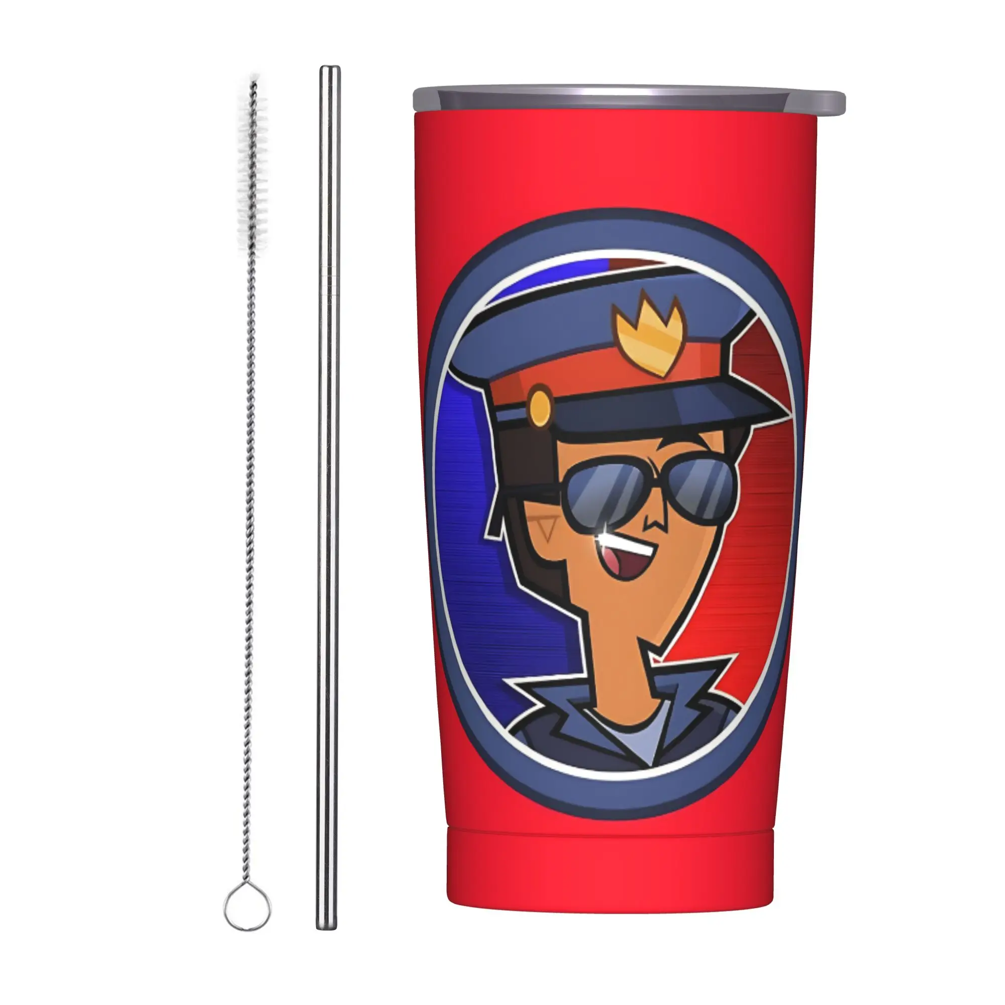 Totals Dramas Reboot Icon - Officer Chase Tumbler Vacuum Insulated  Coffee Cups with Lid Straw School Mugs Hot Cold Drink, 20oz