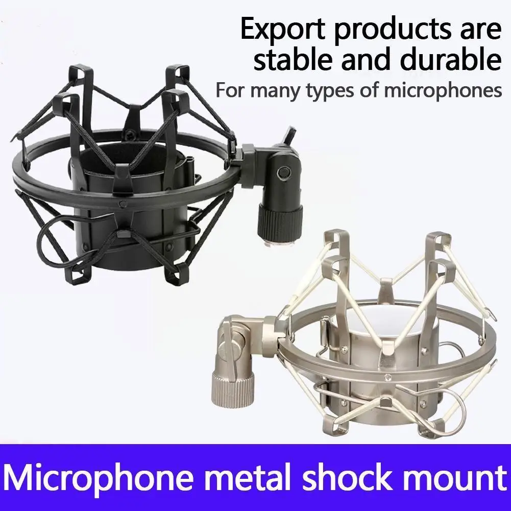 Microphone Shock Mount Locking Knob Reduce Noise Broadcast Clip Broadcast Shock Studio Microphone Spider Mount Holder Clip G9Y8