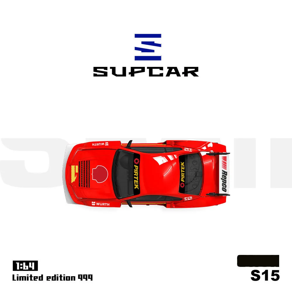 *Pre-order*SUPCAR 1:64 S15 Front Open Cover Rood/Blauw Schilderij Legering Model Auto voor Collectie & Display & Gift
