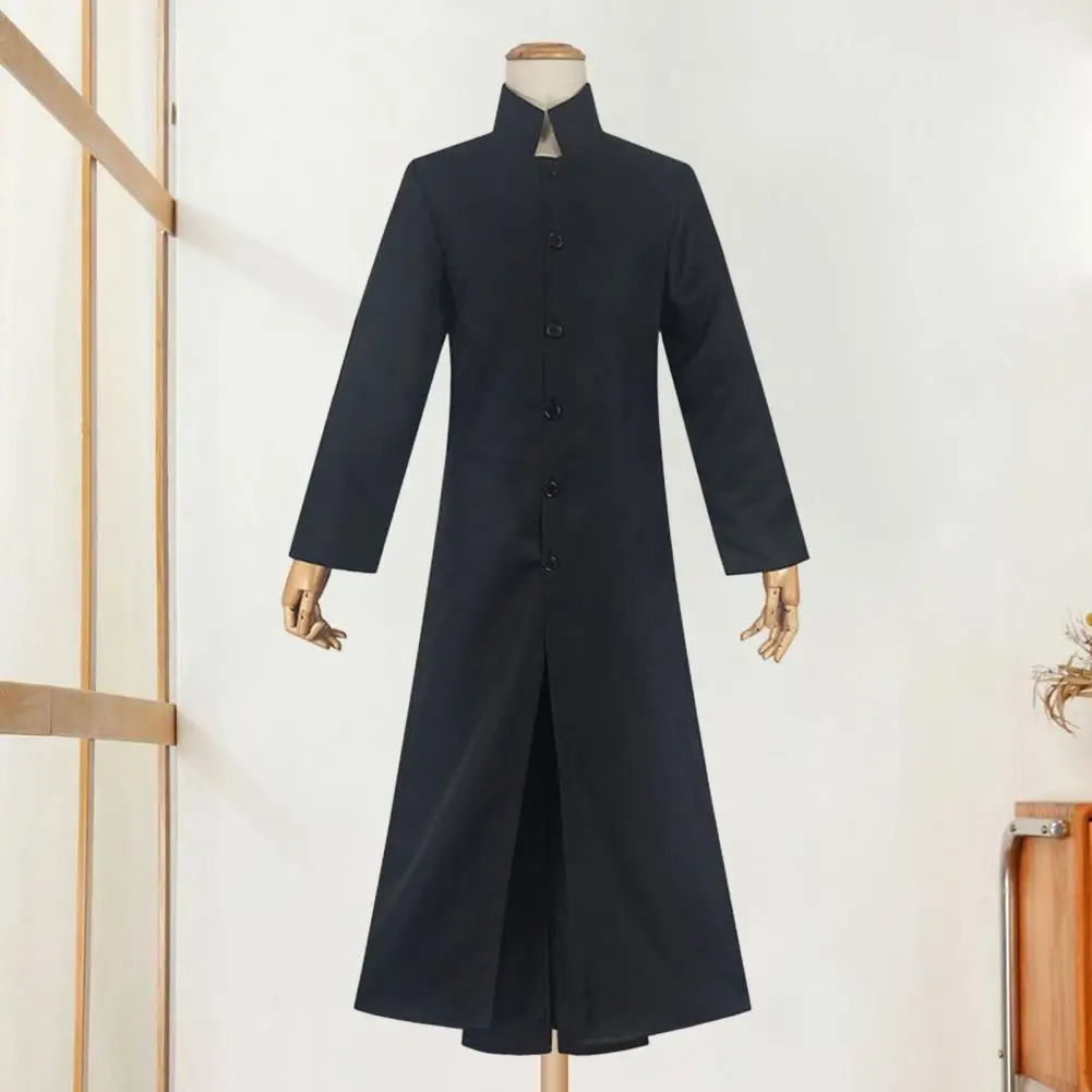 เสื้อโค้ทกันลมสไตล์วินเทจสำหรับผู้ชาย คอตั้ง สองชั้น เหมาะสำหรับการแสดงบนเวที คอสเพลย์ฮาโลวีน หรือเป็นอุปกรณ์ประกอบฉาก