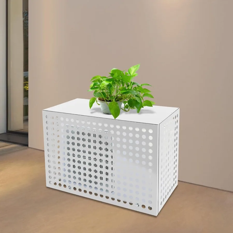 에어컨 울타리 4개 패널 알루미늄 합금 AC 울타리 실외기용 39 19 27인치 야외 에어컨 장치 보호용 울타리 수영장 장비용