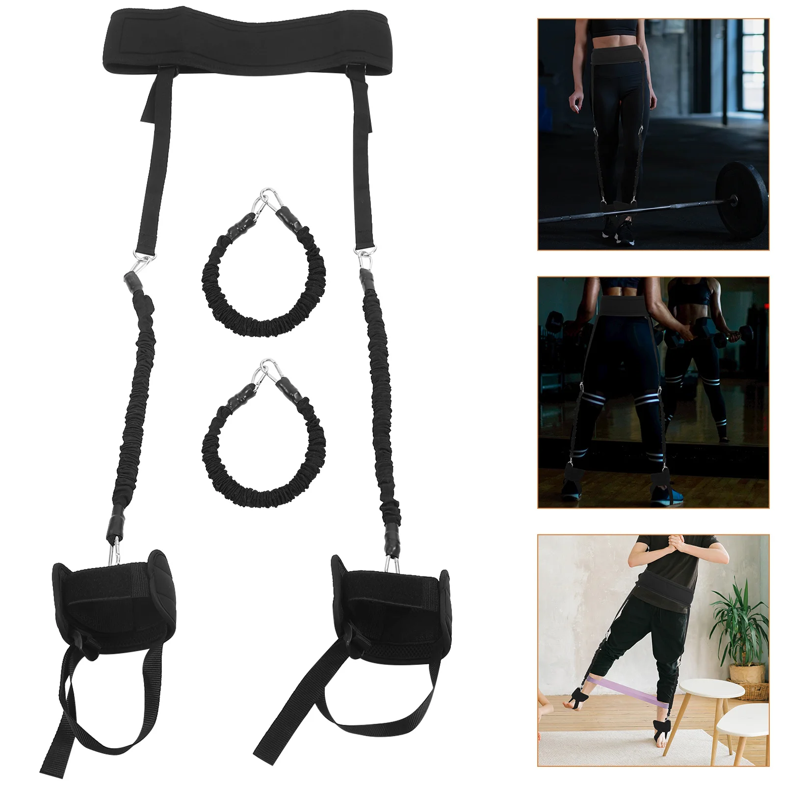 

1Set Boxing Resistance Bands Fitness Ankle Bands Waist Band Leg Strengthen Training Kit Indoor Portable Gear Resistance Band