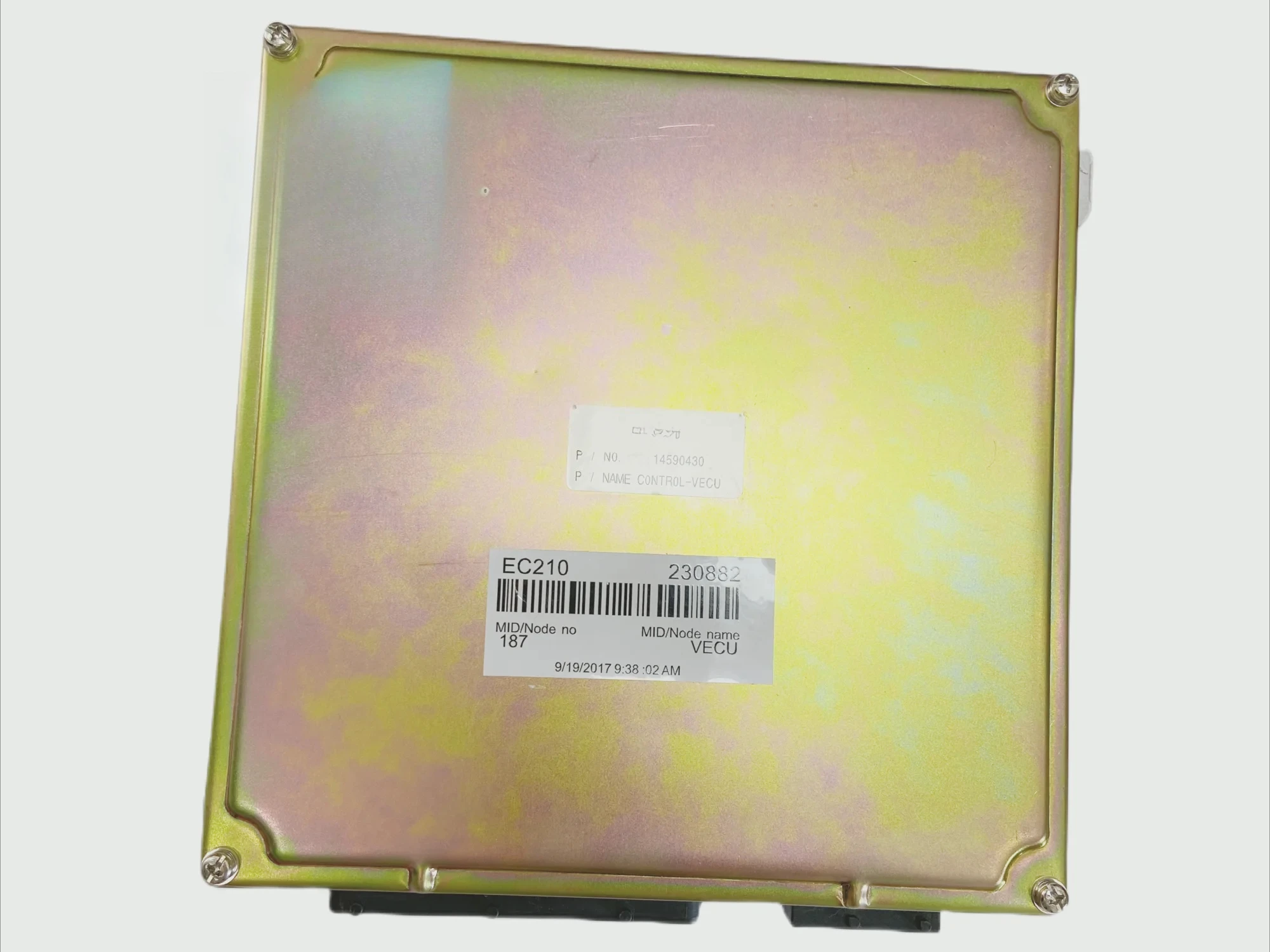 Hydraulic control board for Volvo EC120C, EC210C, EC240C excavators. Controller with program 14590430 (VOE14590430).