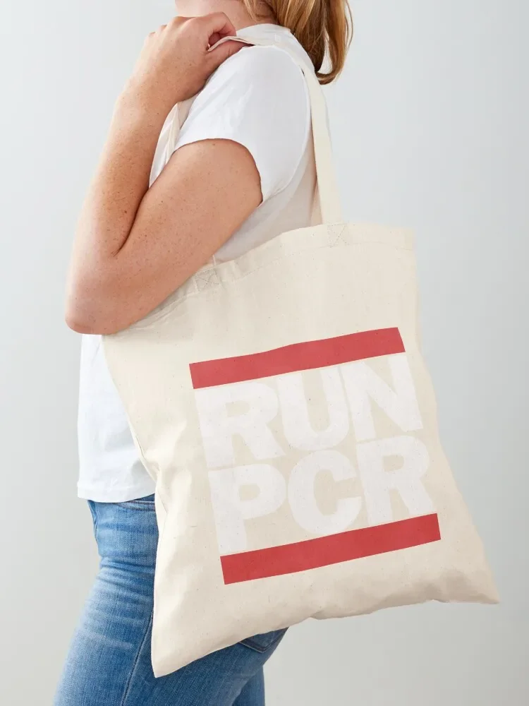 RUN PCR - Laboratory, Biotechnology, DNA, Molecular Biology, Microbiology, Western Blot, Crispr, Funny Laboratory, Labo Tote Bag